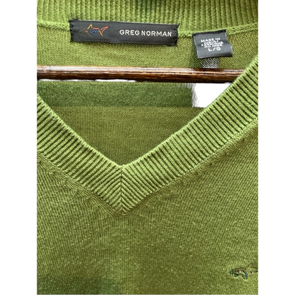 Greg Norman 100 percent cotton sweater green size l - Picture 4 of 6